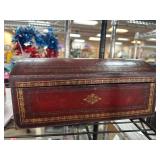 Vintage-Style Domed Leather Jewelry Box