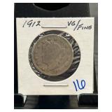 1912 Liberty Head Nickel in VG/Fine Condition
