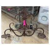 Decorative Cast Iron Five-Candle Holder