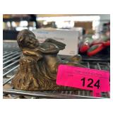 Bronze-Tone Sleeping Cherub Figurine