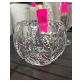 Cut Glass Bowl with Etched Detailing