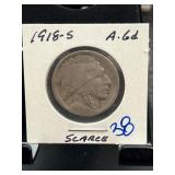 1918-S Buffalo Nickel in Holder