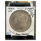 1882-O/S Morgan Dollar Rare Variety