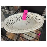 White Ceramic Basket Made in Spain