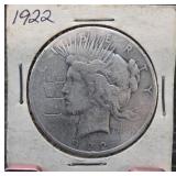 1922 Peace Silver Dollar Coin