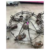 Huge Wrought Iron Hanging Chandelier Frame