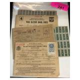 WWII U.S. War Ration Books and Stamps