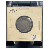 1911 Liberty Head V Nickel Coin in Card Holder