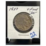 1927 Buffalo Nickel in Very Fine Condition