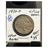 1920-D Buffalo Nickel in Holder