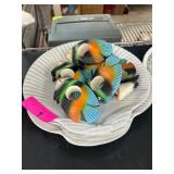 Colorful Fish Napkin Rings With Shell Plates
