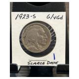 1923-S Buffalo Nickel in G/VG Condition