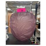 Purple Frosted Glass Vase with Floral Design