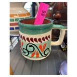 Hand-Painted Ceramic Mug with Floral Design