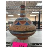 Hand-Painted Clay Vase Made in Mexico