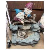 Polyresin Gnome-Themed Fountain Sculpture
