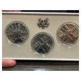 1984 Uncirculated Olympic Silver Dollar Set 3pc