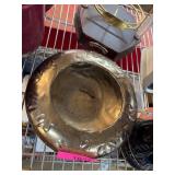 Metal Bowl with Embossed Floral Design