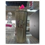 Gold Starbucks 24 oz Tumbler with Lid and Straw