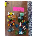 13 Glass Candy Figurines