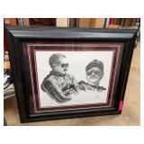 Framed NASCAR Portrait Lithograph by Garry Hill