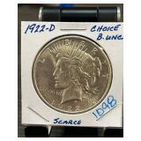 1922-D Peace Dollar in Choice BU Condition