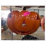 Decorative Jack-o-Lantern with Bat Design