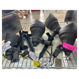 Four Black Outdoor Spotlights