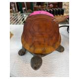 Turtle-Shaped Accent Lamp with Amber Shell