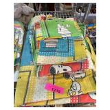Peanuts-Themed Twin Bed Sheets and Pillow Cases