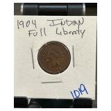 1904 Indian Head Penny with Full Liberty