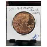 1 oz .999 Copper Walking Liberty Round