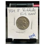 1929 P Buffalo Nickel Full Horn