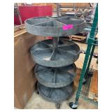 Metal Rotating Multi-Tier Organizer on Casters