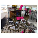 Brass Cobra Snake Motif Candle Holders
