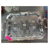 Continental Silverplated Wild Rose Serving Tray