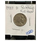 1937-D Buffalo Nickel Full Horn Coin