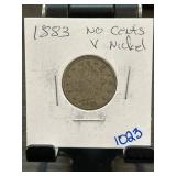 1883 Liberty Head No Cents V Nickel