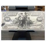 Reproduction of 1897 $10 Silver Certificate Print