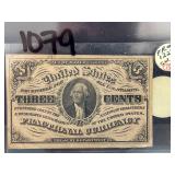 1863 United States Three-Cent Fractional Currency