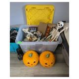 Halloween Decorations Lot with Plastic Pumpk