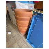 Stack of Large Terracotta Flower Pots
