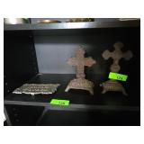 Decorative Cast Iron Cross on Stand