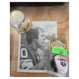 Sports Memorabilia Lot: Photo, Baseballs