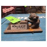 Kaiser Steel Cast Iron Bear Paperweight