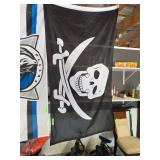 Jolly Roger Pirate Flag with Skull and Cross