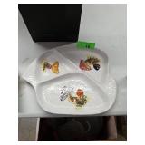 Italian Ceramic Divided Serving Platter
