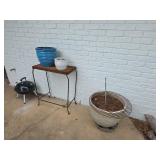 Outdoor Planters, Metal Stand and Garden Accs