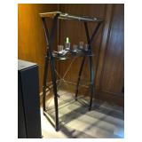 Metal and Glass Accent Shelf Unit