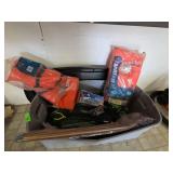 Storage Bin With Life Vests and Tools